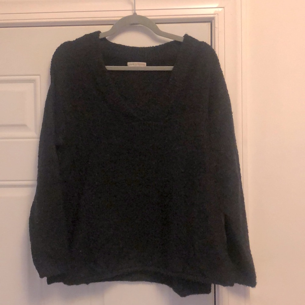 Urban Outfitters Oversized Black V-Neck Sweater
